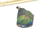 Pandantiv cuart electroplacat nugget 25x22x18mm