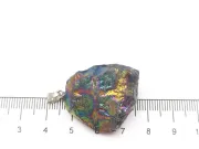 Pandantiv cuart electroplacat nugget 29x25x15mm