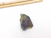 Pandantiv cuart electroplacat nugget 26x18x15mm