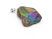 Pandantiv cuart electroplacat nugget 30x22x16mm