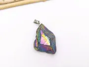 Pandantiv cuart electroplacat nugget 30x22x16mm