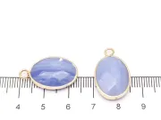 Pandantiv agate fatetat in montura aurie 23x14mm