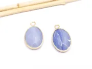 Pandantiv agate fatetat in montura aurie 23x14mm