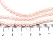 Perle de sticla calitate a 4mm roz pudra (sirag)