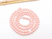 Perle de sticla calitate a 4mm roz pudra (sirag)