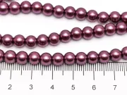 Perle de sticla calitate a 6mm mov pruna (sirag)