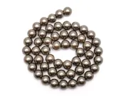 Perle de sticla calitate a 8mm gri nuga (sirag)