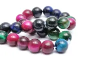 Sirag scurt ochi de tigru sfere 6mm multicolor