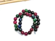 Sirag scurt ochi de tigru sfere 6mm multicolor