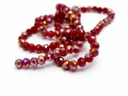 Margele cristal rondel fatetat 4x3mm burgundy opac AB (sirag)