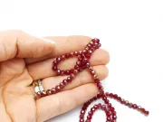 Margele cristal rondel fatetat 4x3mm burgundy opac AB (sirag)