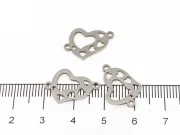 Link otel inoxidabil inima 17x12mm