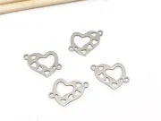 Link otel inoxidabil inima 17x12mm