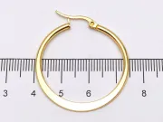 Tortite cercei otel inoxidabil 304 auriu hoop 35x33mm (2buc)