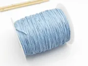 Rola ata bumbac cerata grosime 1mm albastru pal (80m)