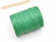 Rola ata bumbac cerata grosime 1mm verde (80m)