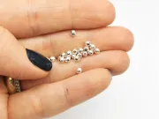 Biluta fatetata Argint 925 - 3x2.5mm (1buc)