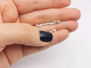 Biluta Argint 925 cu striatii diamond cut  - 2.5x2mm (1buc)