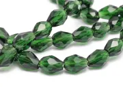 Margele cristal picatura 6x4mm verde inchis (sirag)
