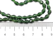 Margele cristal picatura 6x4mm verde inchis (sirag)