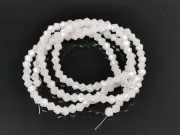Margele cristal biconic 2x3mm alb opal AB (sirag)