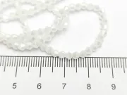 Margele cristal biconic 2x3mm alb opal AB (sirag)