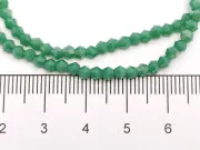 Margele cristal biconic 2x3mm verde opac lustered (sirag)
