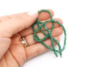 Margele cristal biconic 2x3mm verde opac lustered (sirag)