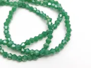 Margele cristal biconic 2x3mm verde opac lustered (sirag)
