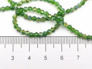 Margele cristal biconic 2x3mm verde AB (sirag)