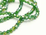 Margele cristal biconic 2x3mm verde AB (sirag)