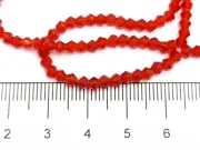 Margele cristal biconic 2x3mm rosu inchis (sirag)