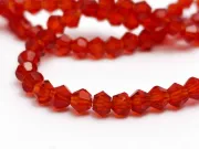 Margele cristal biconic 2x3mm rosu inchis (sirag)