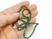 Margele cristal biconic 2x3mm verde lustered (sirag)
