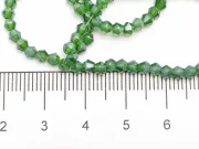 Margele cristal biconic 2x3mm verde lustered (sirag)