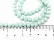 Margele cristal rondel fatetat 6x4mm turcoaz celest opac lustered (sirag)