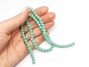 Margele cristal rondel fatetat 6x4mm turcoaz opac lustered (sirag)