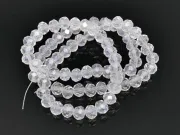 Margele cristal rondel fatetat 6x4mm transparent lustered (sirag)