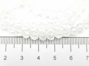 Margele cristal rondel fatetat 6x4mm transparent lustered (sirag)