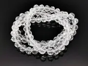 Margele cristal rondel fatetat 6x4mm transparent (sirag)