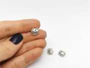 Margele metalice 10x8.5mm buburuza