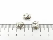 Margele metalice 10x8.5mm buburuza
