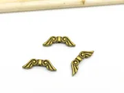 Margele metalice aripi 15x5mm bronz