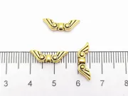 Margele metalice aripi 15x5mm auriu