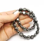 Sirag hematit trifoi 11x11x7mm argintiu inchis
