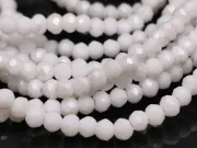 Margele cristal rondel 2.5x2mm alb opac lustered (sirag)