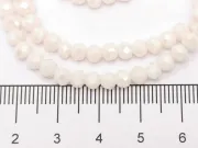 Margele cristal rondel fatetat 4x3mm silk opac lustered (sirag)