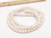 Margele cristal rondel fatetat 4x3mm silk opac lustered (sirag)