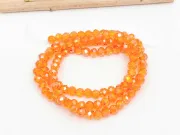 Margele cristal rondel fatetat 4x3mm portocaliu AB (sirag)