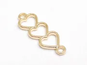 Link inimi 24x8mm auriu